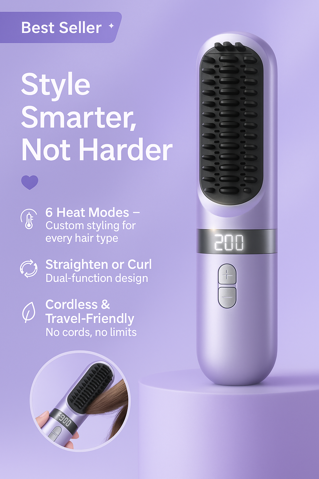 Rollify's Portable Hair Straightener